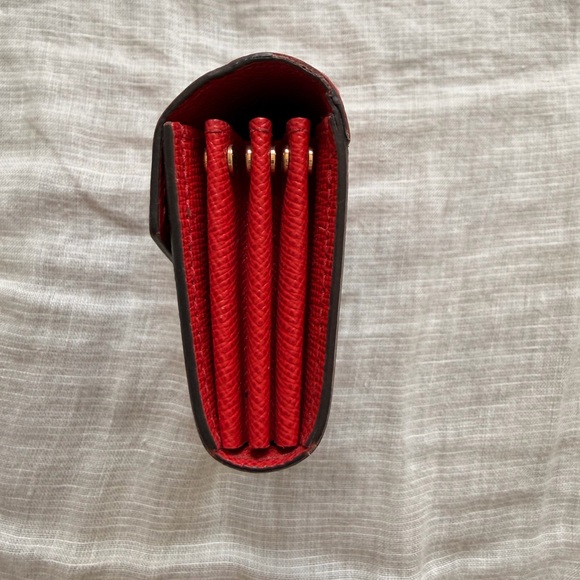 Louis Vuitton Sarah Multicartes wallet in Coquelicot Red with Brown Monogram - Picture 7 of 7